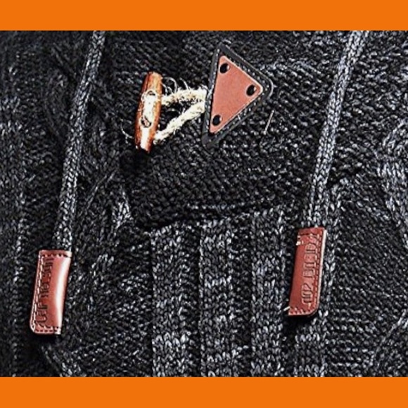 Beautiful grey Leif Nelson Hoody Sweater MEN size L - Picture 5 of 11